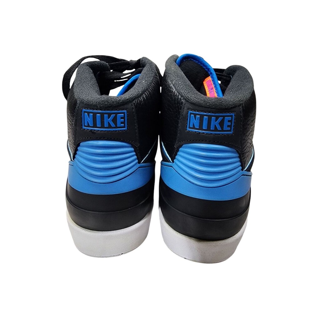 Nike Jordan 2 Retro Black High Top Basketball Sneakers Size 11.5 834274-014 - Picture 4 of 8
